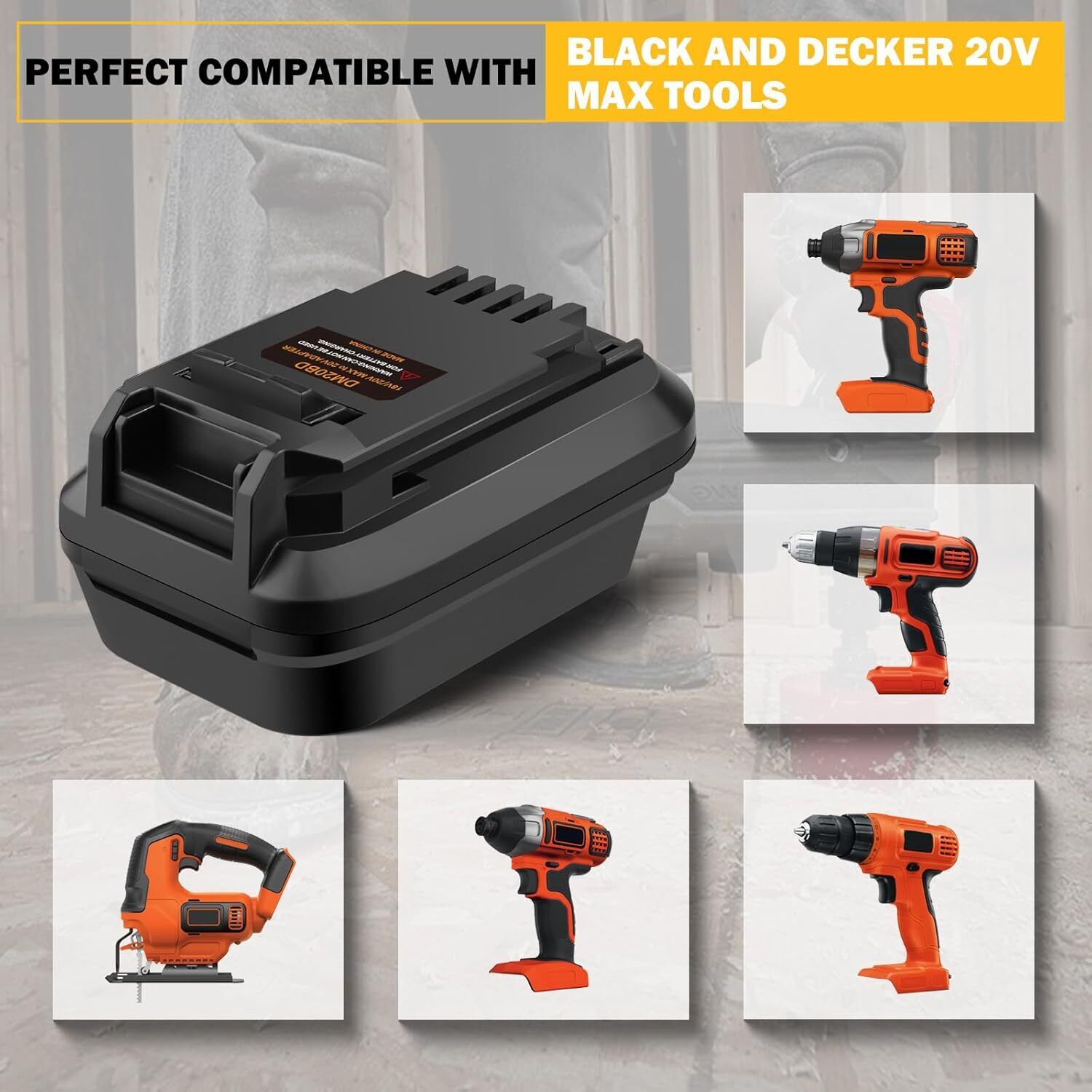 DM20BD Battery Adapter for DeW - đánh giá và giá Black+Decker Tool Cordless