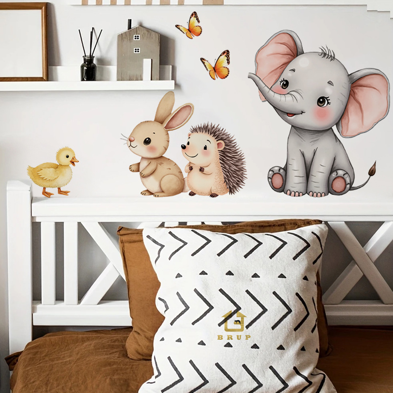 Cartoon Animal Wall Sticker -  - đánh giá và giá Home Improvement Kids