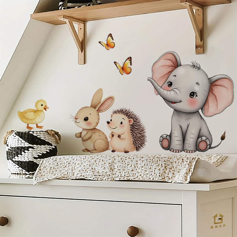 Cartoon Animal Wall Sticker -  - đánh giá và giá Home Improvement Kids