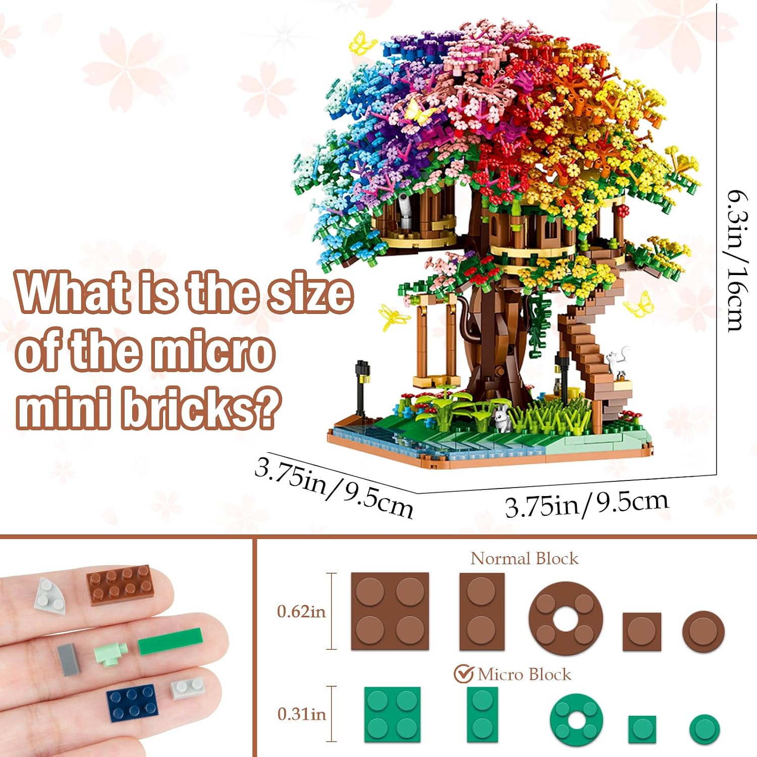 2338PCS DIY Rainbow Tree House - đánh giá và giá Home Improvement Kids