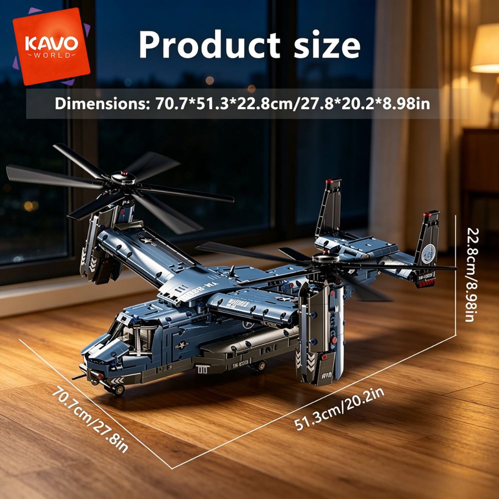 KAVOWORLD 1486PCS V-22 Osprey  - đánh giá và giá Home Improvement By