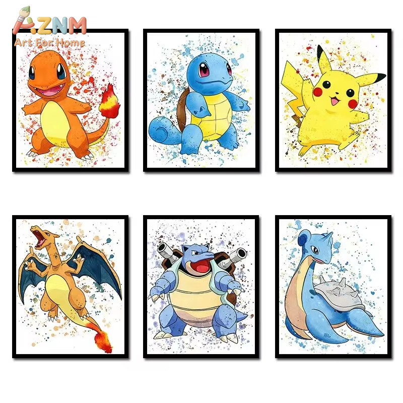 1PC ，Anime Pokemon Canvas Pain - đánh giá và giá Home Improvement Kids